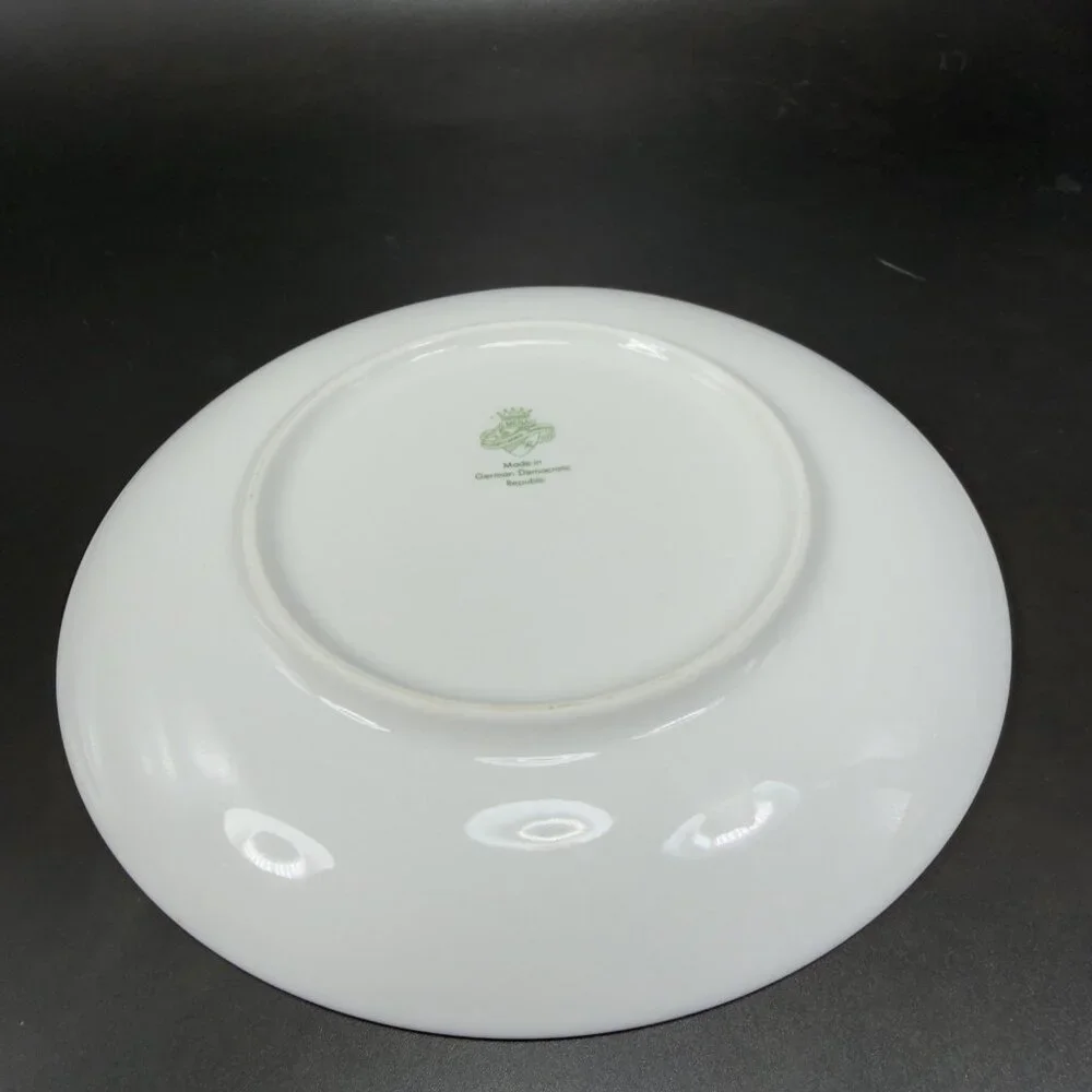JL Menau Henneberg German Democratic Republic Dish Plate 7inch‎ Plates Set 3 VTG